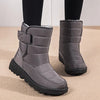 Wasserdichte winterstiefel - damen gepolsterte knöchelstiefel mit verstellbarem riemen