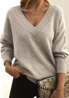 Oversize gestrickter pullover - strickpullover für frauen