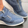 Damen sneaker - praktische zip-design für einfacher einstieg - gepolsterte innensohle - fussgewölbe unterstützung - alltägliche entspannung