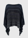 Damen poncho mit fransen - stilvolle gestrickte wickeloberteile