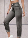 High waist jeans - stilvolle damen denim slim fit