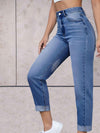 High waist jeans - stilvolle damen denim slim fit