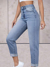 High waist jeans - stilvolle damen denim slim fit