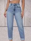 High waist jeans - stilvolle damen denim slim fit