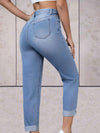 High waist jeans - stilvolle damen denim slim fit