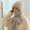 2-teiligs Set mit Mütze und Schal – Warme gstrickti Damen-Winteraccessoires