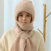 2-teiligs Set mit Mütze und Schal – Warme gstrickti Damen-Winteraccessoires