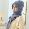 2-teiligs Set mit Mütze und Schal – Warme gstrickti Damen-Winteraccessoires