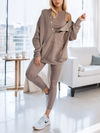 3-teilige lounge outfit – trendige damen athleisure bekleidung