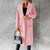 Lange jacke - stylische rosa damenoberbekleidung