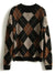 Argyle strickpullover - stilvoller brauner damenpullover