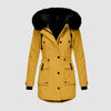 Damen winter parka jacke - trendige jacke mit kunstfellbesatz