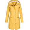 Wasserdichte damen parka-jacke - stilvolle lange regenjacke