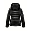 Dä ladies quiltierte kapuzenfleecejacke - stylische schwarze wendewinterjacke