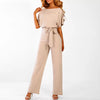 Jumpsuit - stilvoller damen jumpsuit mit gürtel