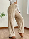 Fleece weite-hosen - gemütliche damen lounge-hosen