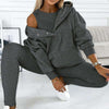 3-teiligs sportlichs Set – sportlichi Hose, Jacke und oversized Sweatshirt