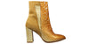 High heel stiefeletten - makellose essenzielle schlangehaut wildleder damen stiefeletten in gold