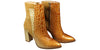 High heel stiefeletten - makellose essenzielle schlangehaut wildleder damen stiefeletten in gold