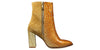 High heel stiefeletten - makellose essenzielle schlangehaut wildleder damen stiefeletten in gold