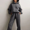 2-teiliges lounge-outfit - stylische damen hoodie- und jogger-kombination