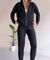 2-teilige gestrickte lounge-combo - stylische damen-hoodie und jogginghose