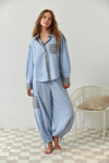 2-teiliger lässiger pyjama-set - entspannte damen schlafmode