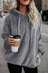 Warmer Fleece-Hoodie – Weicher Oversized-Damenpullover mit Taschen und Kapuze