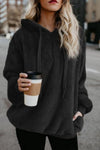 Warmer Fleece-Hoodie – Weicher Oversized-Damenpullover mit Taschen und Kapuze