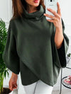 Batwing poncho - modischer oversized pullover für damen