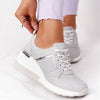 Damen freizeit sneaker - stylische atmungsaktive sneakers mit keilabsatz