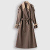 Braune trenchcoat - stilvoller langer damenmantel