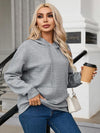 Gemütliche Waffelstrick-Hoodie für Damen – casual oversized Pullover