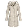 Damen wasserfester regenmantel - stylische longline outdoor jacke