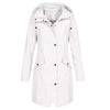 Damen wasserfester regenmantel - stylische longline outdoor jacke