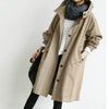 Wasserfester trenchcoat - stylischer langer damenmantel