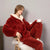 2-teiliges fleece-loungewear-set - gemütliches damenpyjama-set