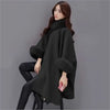 Wollcape Jacke – elegantes Damen-Cape mit Kunstfellakzenten