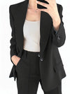 2-teiliger blazer und hose - elegante damenanzug mit taillierter form