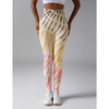 Damen tie-dye leggings - atmungsaktive, hochgeschnittene trainingshosen