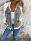 Denim-jacke - trendigi damen zip-jacke mit uniquem design