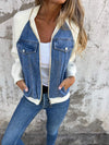 Denim-jacke - trendigi damen zip-jacke mit uniquem design