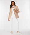 Schicker beige Blazer mit doppelten Knöpfen - Martinecouture.ch