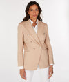 Schicker beige Blazer mit doppelten Knöpfen - Martinecouture.ch