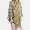 Khaki poncho - stilvolle, weiche umhüllung für damen