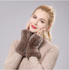 Faux-fur fingerhandschuhe - warm und trendy damenhandschuh