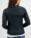 Schwarze Damen-Bikerjacke – Kunstlederjacke mit Reissverschluss und Taschen