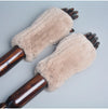 Faux-fur fingerhandschuhe - warm und trendy damenhandschuh