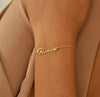 Personalisierte namensarmband - elegante gold damenarmband