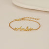 Personalisierte namensarmband - elegante gold damenarmband